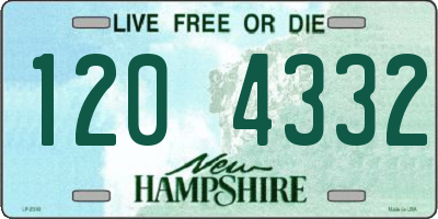 NH license plate 1204332