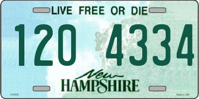 NH license plate 1204334