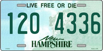 NH license plate 1204336