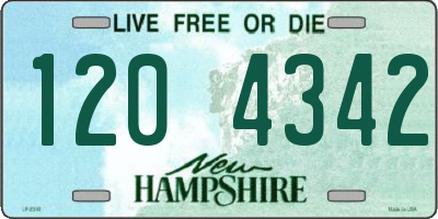 NH license plate 1204342