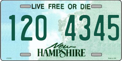 NH license plate 1204345