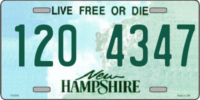 NH license plate 1204347
