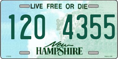 NH license plate 1204355