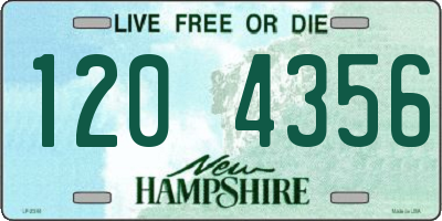 NH license plate 1204356