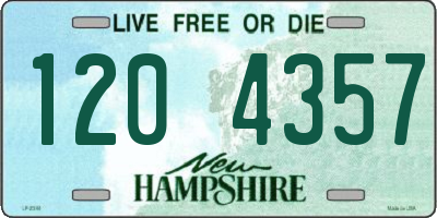 NH license plate 1204357