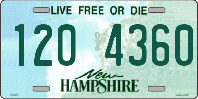 NH license plate 1204360
