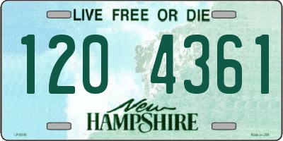 NH license plate 1204361