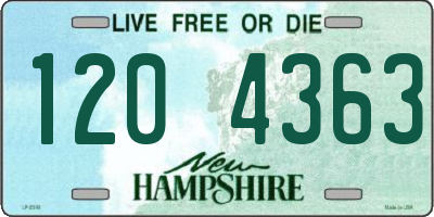 NH license plate 1204363
