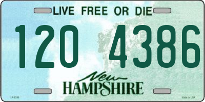 NH license plate 1204386
