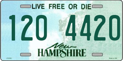 NH license plate 1204420
