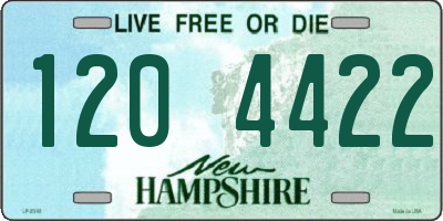 NH license plate 1204422