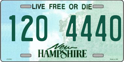 NH license plate 1204440