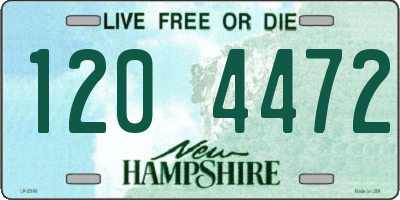 NH license plate 1204472