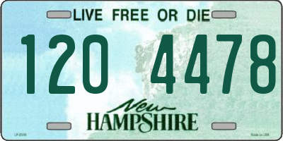 NH license plate 1204478