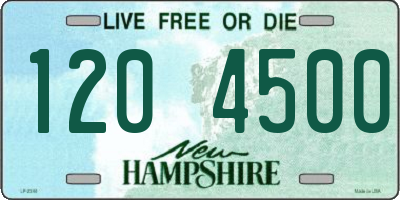 NH license plate 1204500