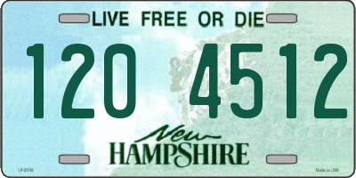 NH license plate 1204512