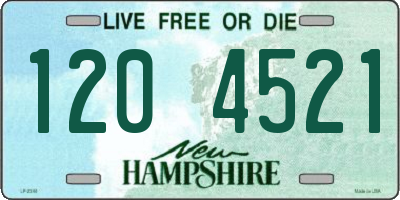 NH license plate 1204521