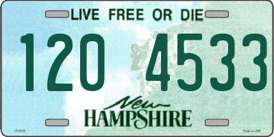 NH license plate 1204533