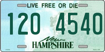 NH license plate 1204540