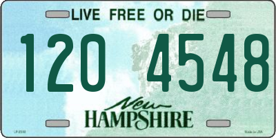 NH license plate 1204548
