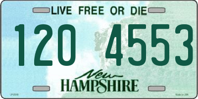NH license plate 1204553
