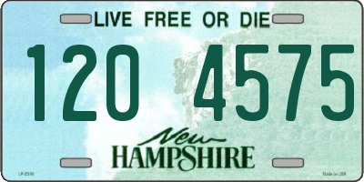 NH license plate 1204575
