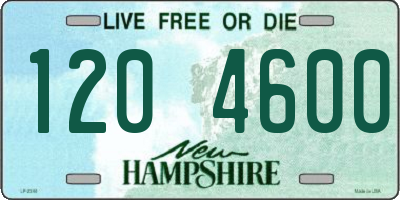 NH license plate 1204600