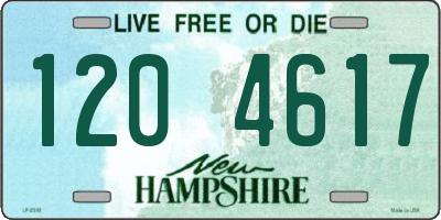 NH license plate 1204617