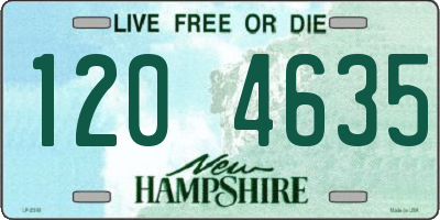 NH license plate 1204635
