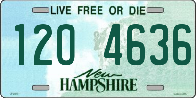 NH license plate 1204636
