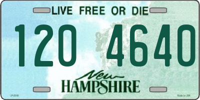 NH license plate 1204640