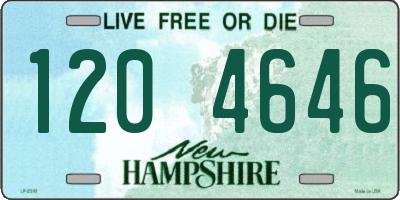 NH license plate 1204646