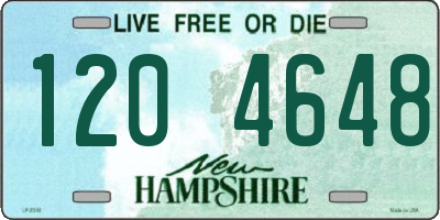 NH license plate 1204648