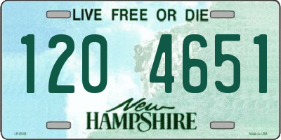 NH license plate 1204651