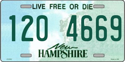 NH license plate 1204669