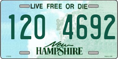 NH license plate 1204692