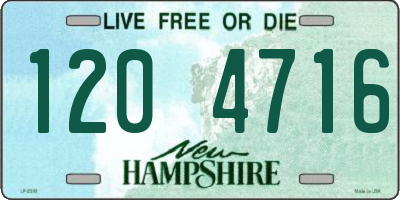 NH license plate 1204716