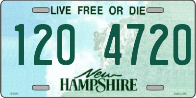 NH license plate 1204720