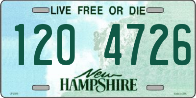 NH license plate 1204726
