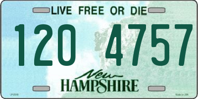 NH license plate 1204757