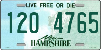 NH license plate 1204765