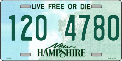NH license plate 1204780