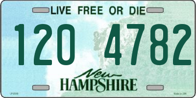 NH license plate 1204782