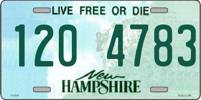 NH license plate 1204783
