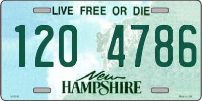 NH license plate 1204786
