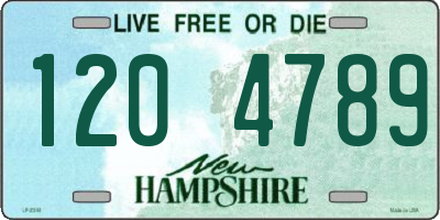 NH license plate 1204789
