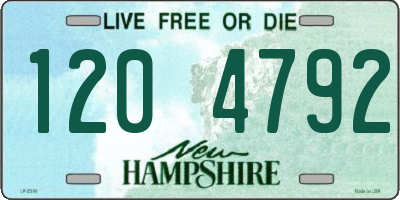 NH license plate 1204792