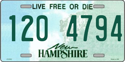 NH license plate 1204794