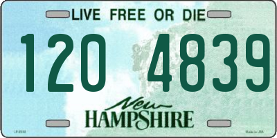 NH license plate 1204839