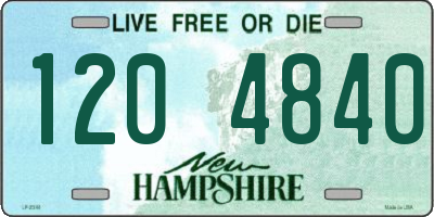 NH license plate 1204840